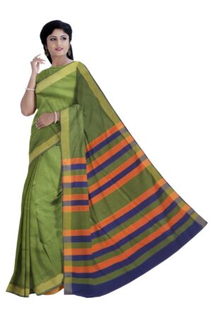 Green (panna) Cotton Silk Saree