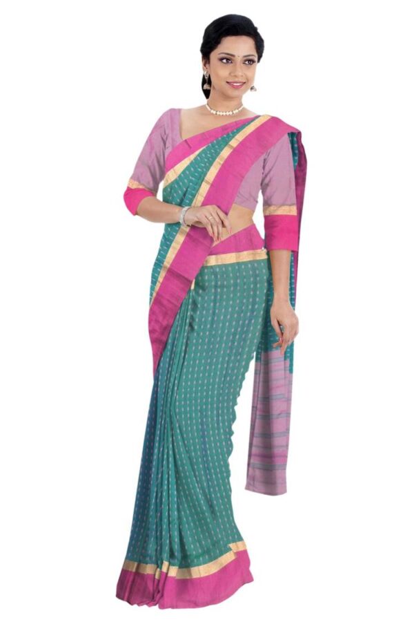 Green (mayurkanthi) Silk Saree - Image 2