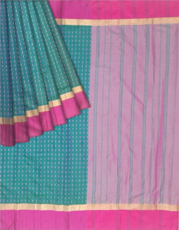 Green (mayurkanthi) Silk Saree - Image 5