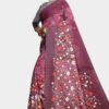 Purple Colored Net Saree - Embroidery - Image 4