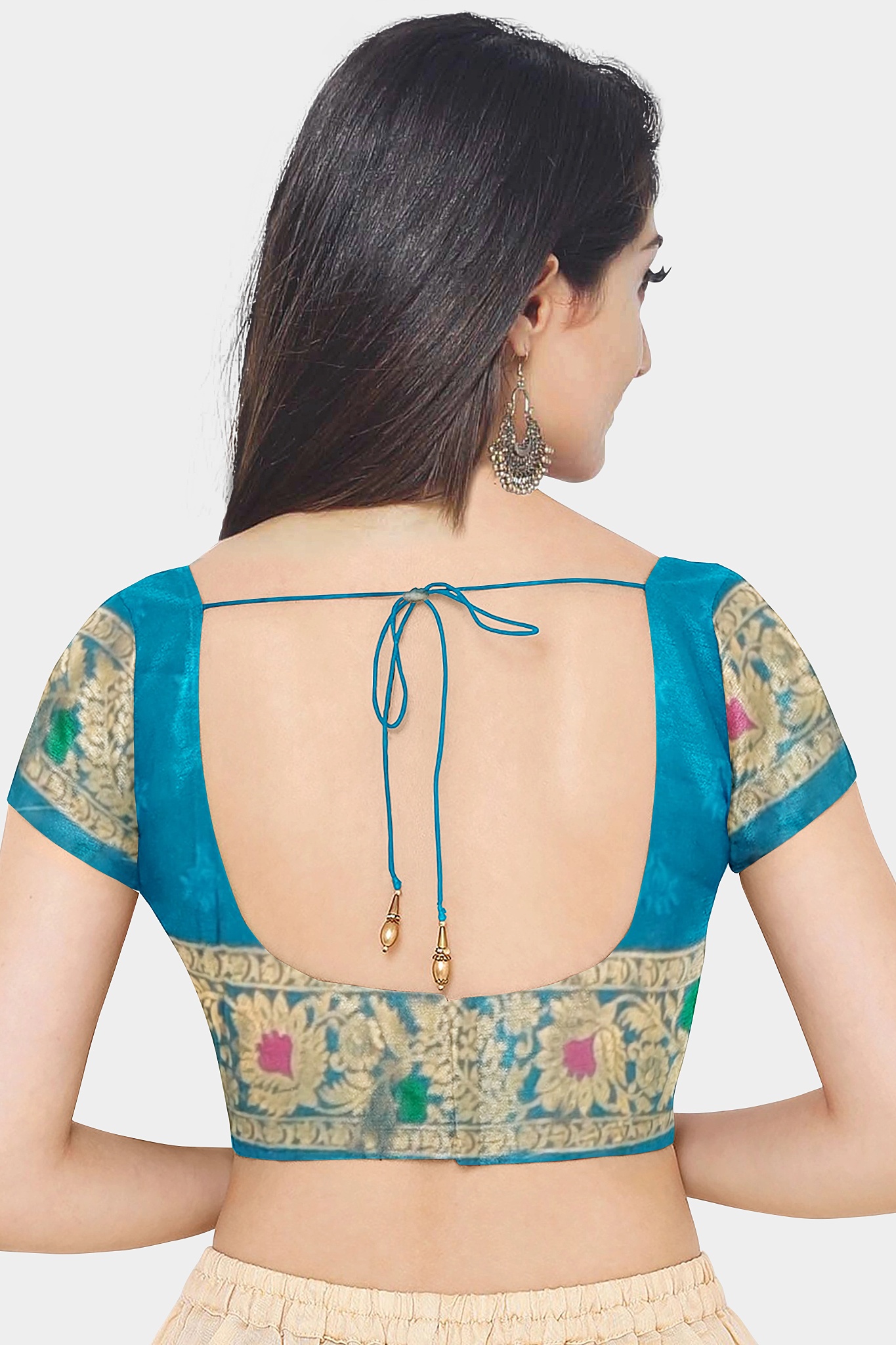 Mayurkanthi Blue Silk Saree - Image 7