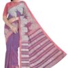 Pure Linen Benarasi Saree; Purple