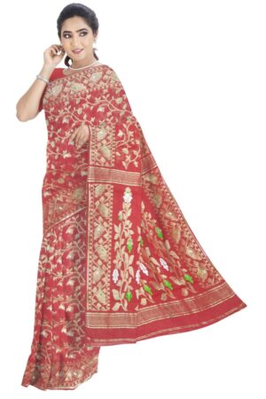 Red Resham Dhakai Saree
