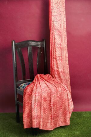 Red Mulberry Silk Saree