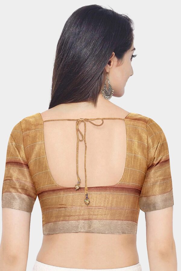 Grey & Yellow Cotton Saree - Image 6