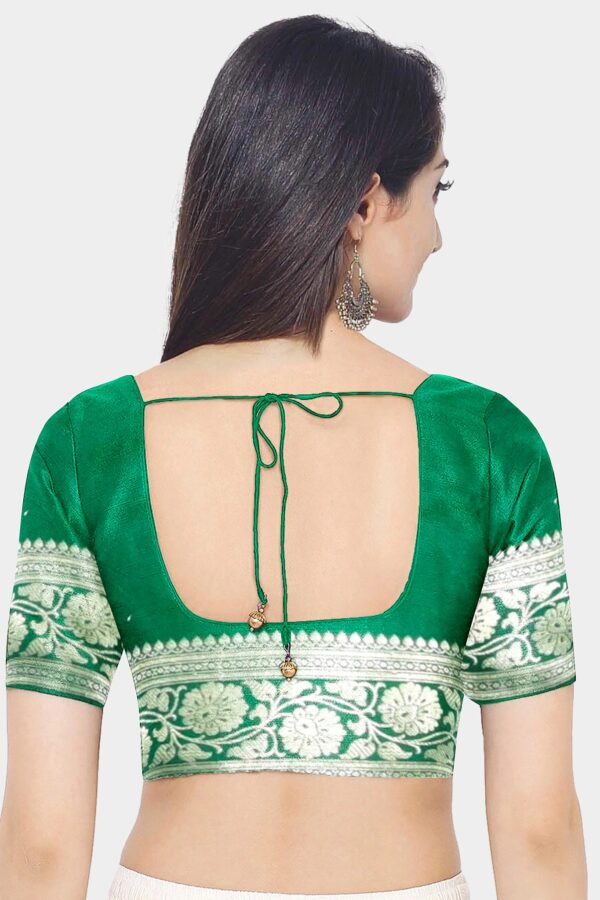 Elegant Green Bomkai Silk Saree - Image 5