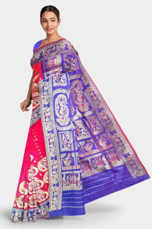 Pink - Purple Silk Saree