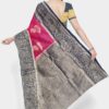 Pink - Blue Maheshwari Silk Saree - Image 3