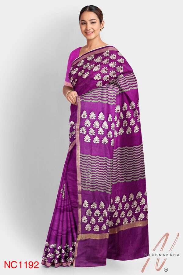 Purple Modal Silk Saree - Image 2