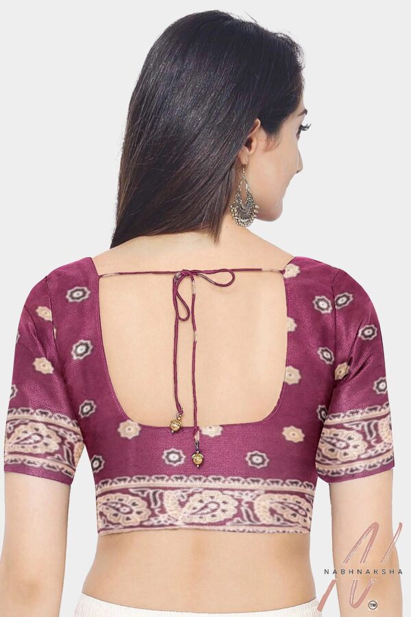 Maroon Gadwal Silk Saree - Image 5