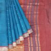 Maroon Bomkai Silk Saree - Image 4