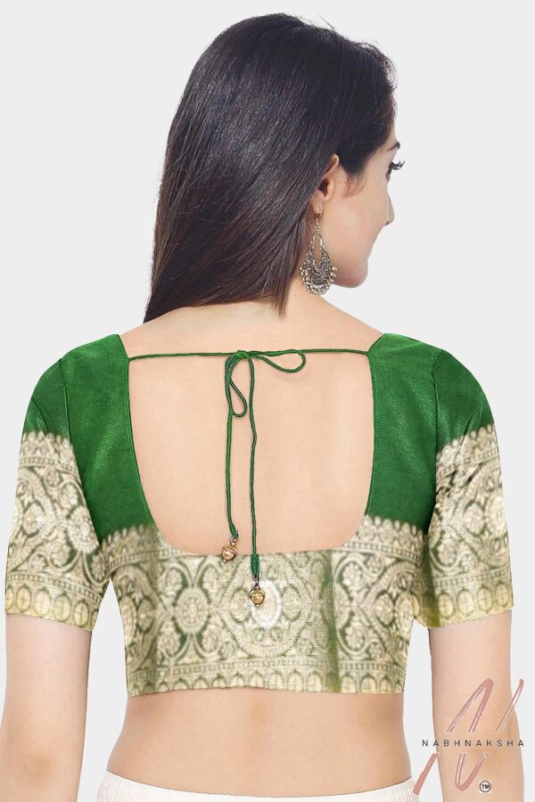 Green Colored Silk Saree - Image 5