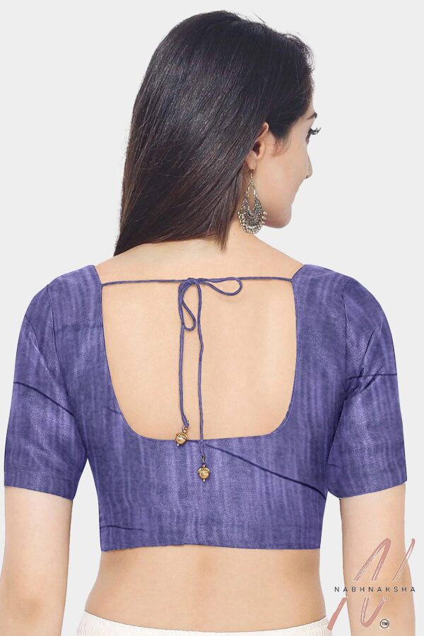 Purple Colored Cotton Handloom Saree - Image 4