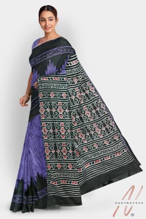 Purple Colored Cotton Handloom Saree