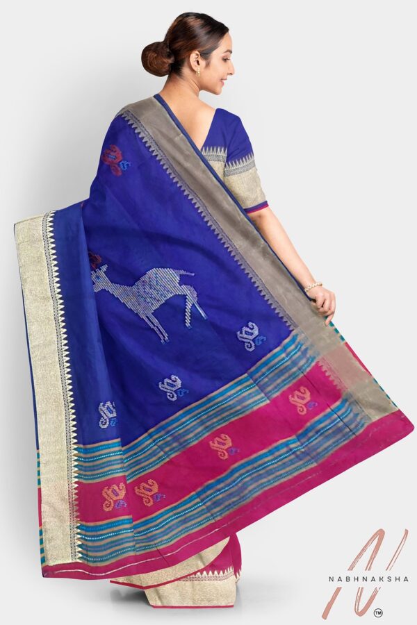 Red-Blue Katan Silk - Image 3